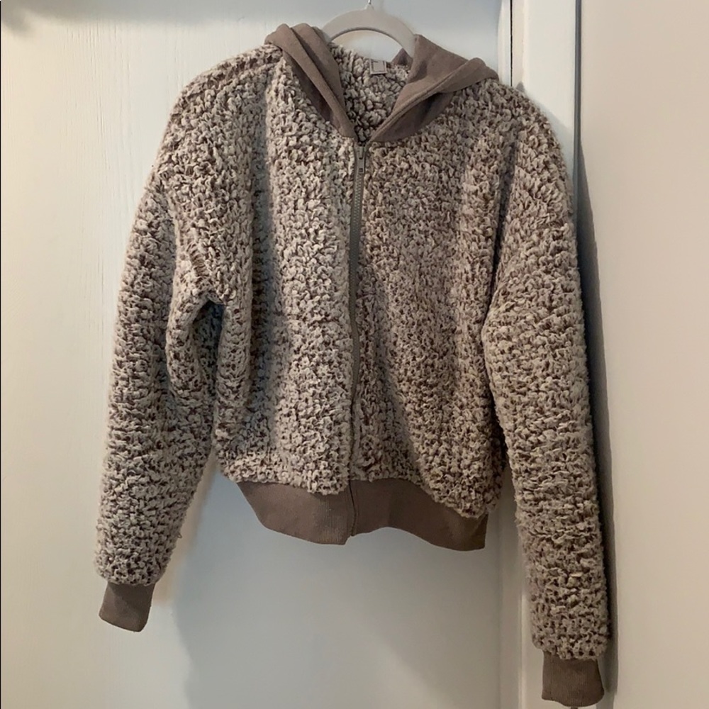 SHERPA ZIP UP HOODIE